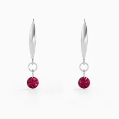 Silver Velvet Rouge Earrings