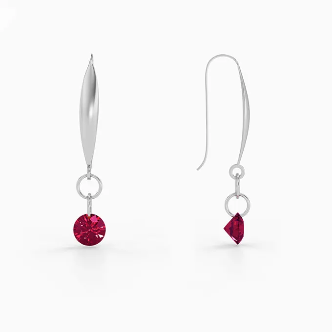 Silver Velvet Rouge Earrings