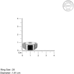Silver Versatile Square Ring For Him