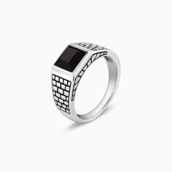 Silver Versatile Square Ring For Him