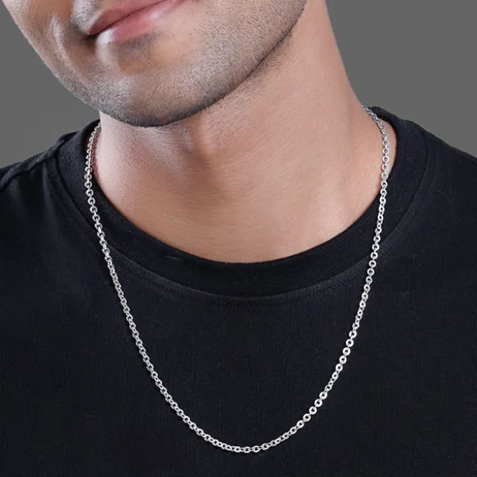 Silver Vibey Chain For Him