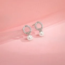 Silver Vibing Pearl Earrings