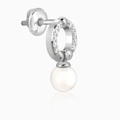 Silver Vibing Pearl Earrings