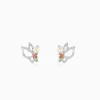 Silver Vibrant Butterfly Earrings