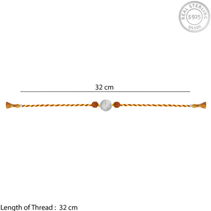 Silver Vignesha Rudraksha Rakhi