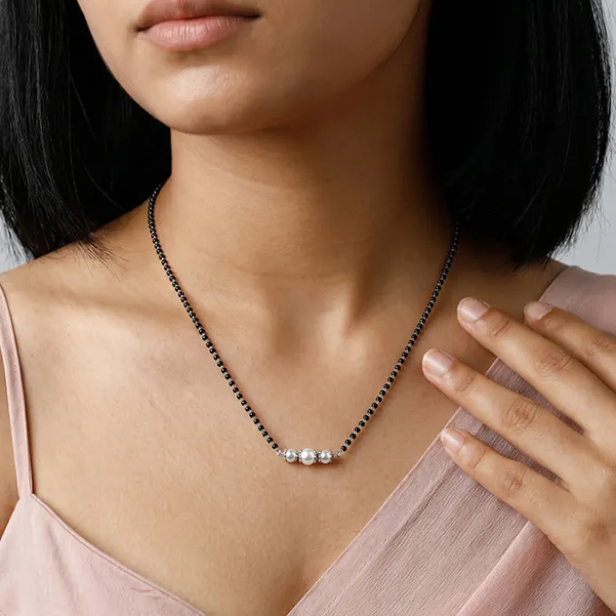 Silver Vihana Pearl Mangalsutra