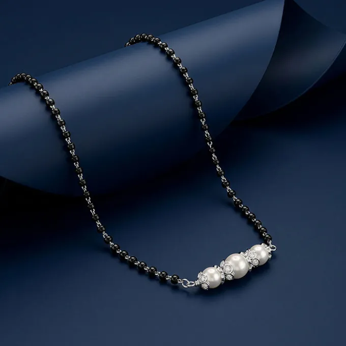 Silver Vihana Pearl Mangalsutra