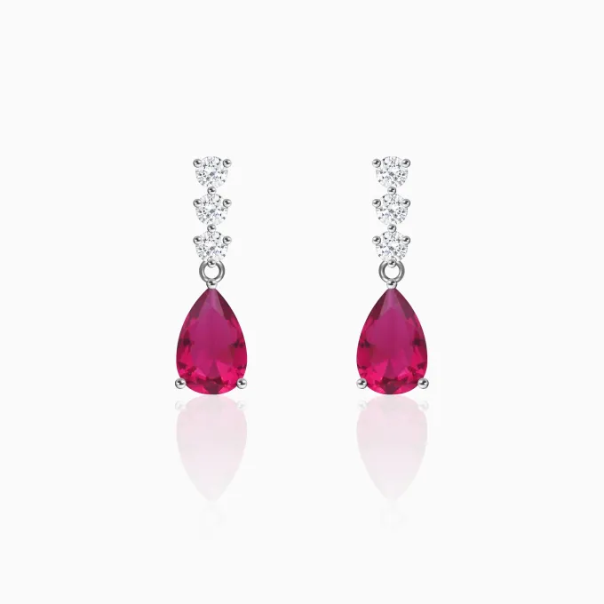 Silver Vintage Wine Earrings