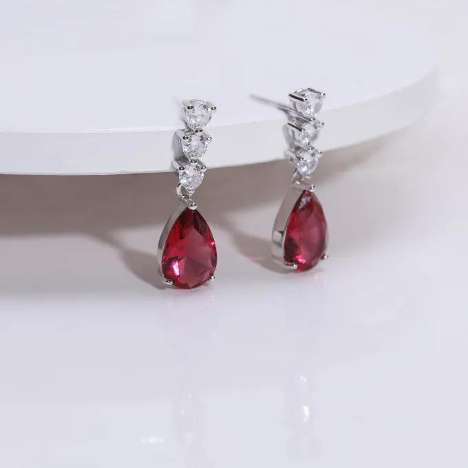 Silver Vintage Wine Earrings