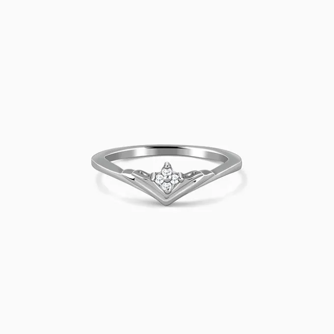Silver Viva V Ring