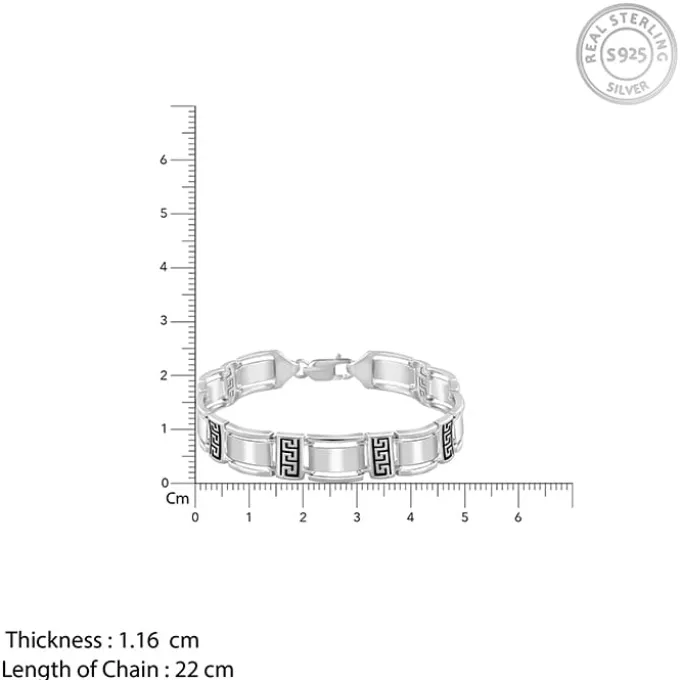 Silver Wave Bracelet For Him