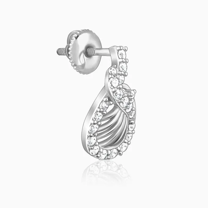 Silver Wave Knot Earrings