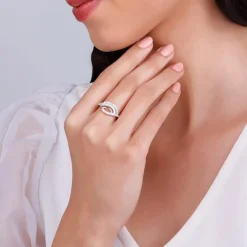 Silver Wave Swell Ring
