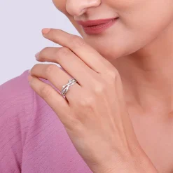 Silver Waved Ring