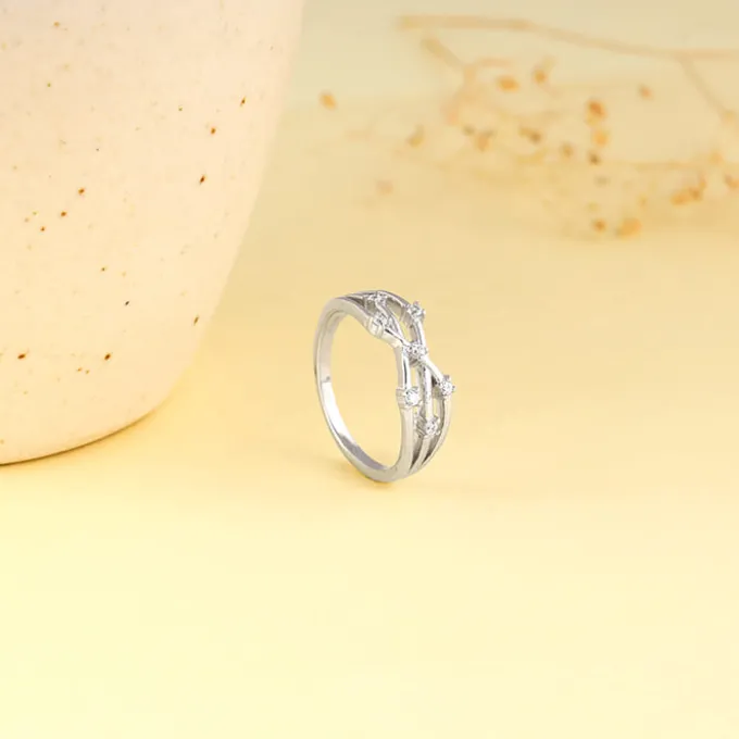 Silver Waved Ring