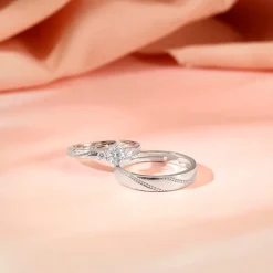 Silver We Are Together Couple Rings