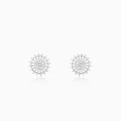 Silver Wheel of Life Earrings