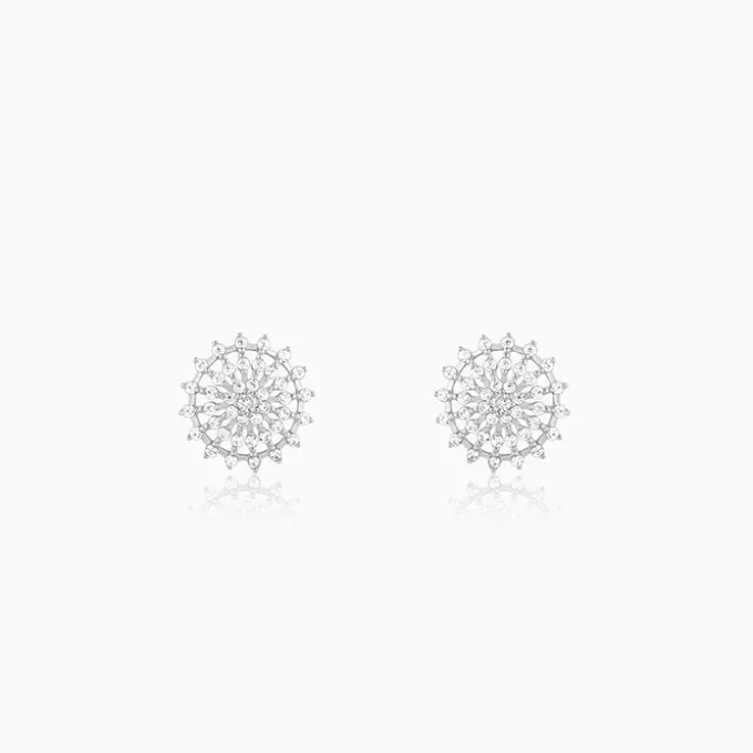 Silver Wheel of Life Earrings