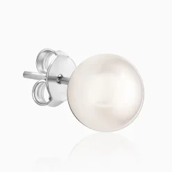 Silver White Pearl Earrings