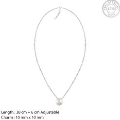 Silver White Pearl Moon Set