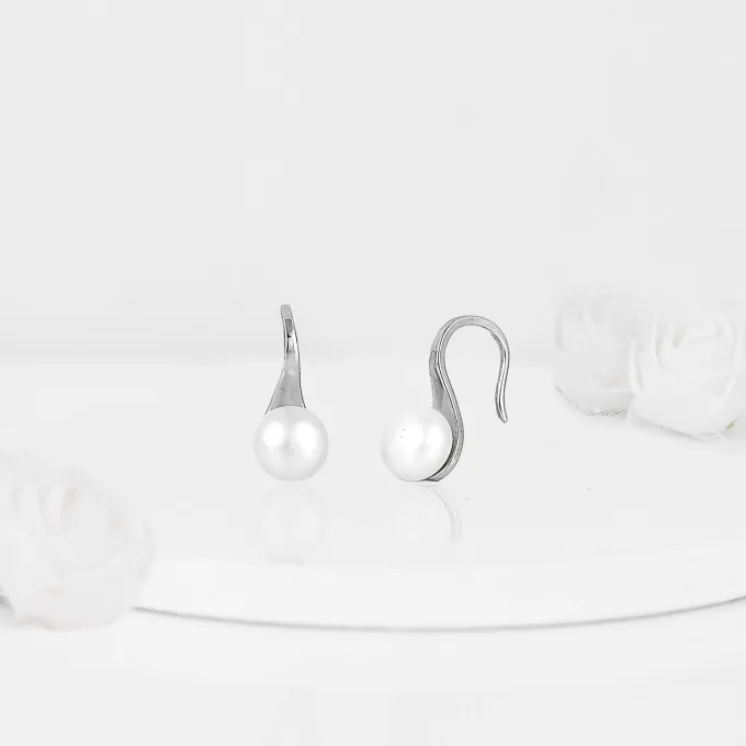 Silver White Pearl Moon Set
