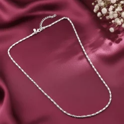 Silver Wow Wheat Chain