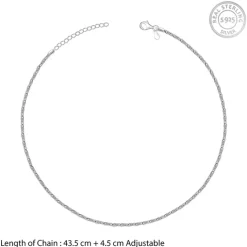 Silver Wow Wheat Chain