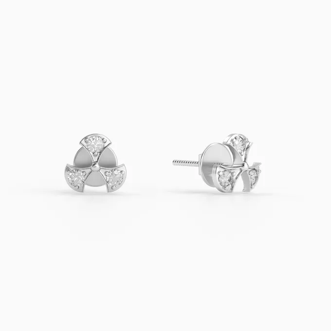 Silver Zephyr Spark Earrings