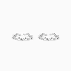 Silver Zigzag Toe Rings