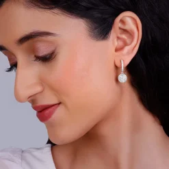 Silver Zircon Drizzle Drop Earrings