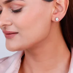 Silver Zircon Earrings