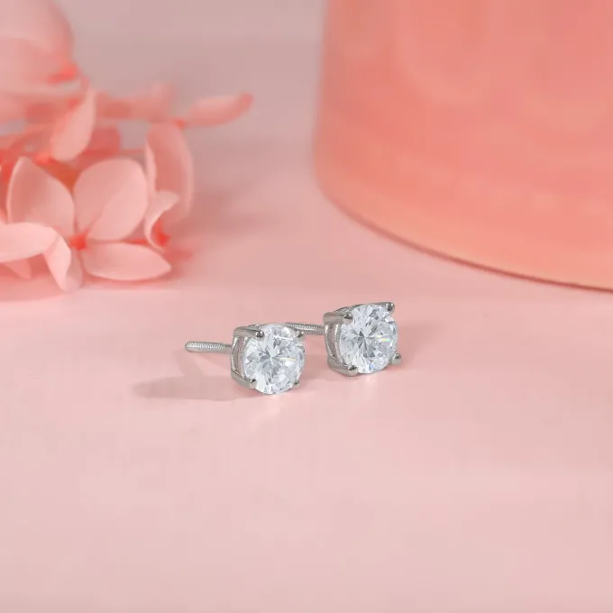 Silver Zircon Earrings