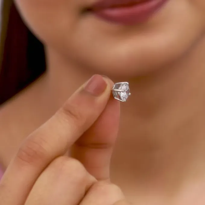 Silver Zircon Earrings