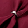 Silver Zircon Loop Ring