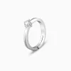 Silver Zircon Love Island Ring