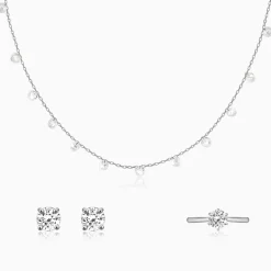 Silver Zircon Queens Set