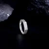 Silver Zircon Rectangle Ring For Him