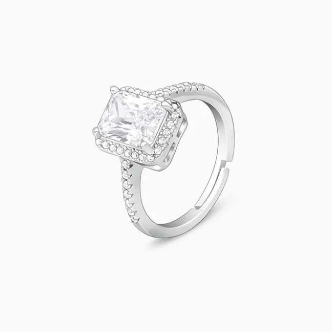 Silver Zircon Soul of Love Ring
