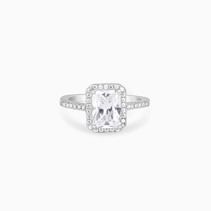Silver Zircon Soul of Love Ring