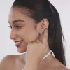 Silver Zircon Sparkling Drop Earrings