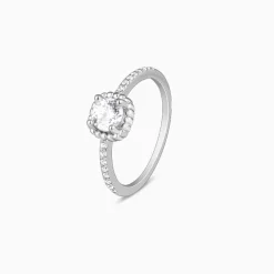 Silver Zircon Stardust Ring