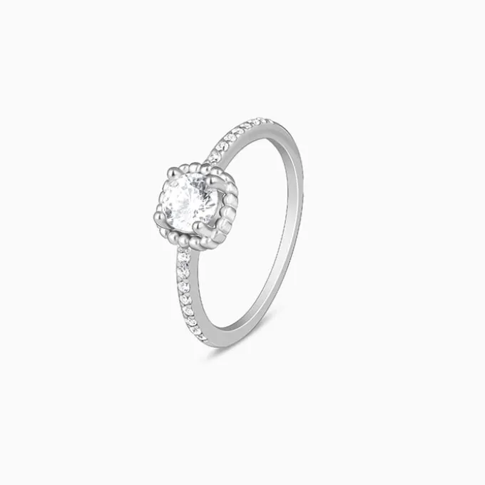 Silver Zircon Stardust Ring