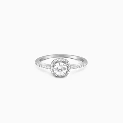 Silver Zircon Stardust Ring