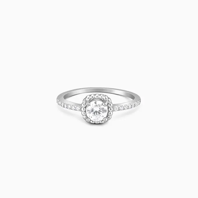 Silver Zircon Stardust Ring