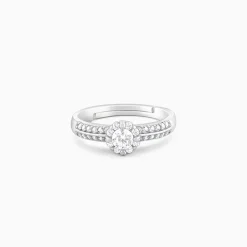 Silver Zircon Studded Grace Ring