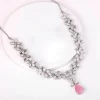 Silver Zircon Studded Magical Drop Necklace