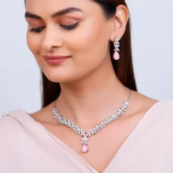 Silver Zircon Studded Magical Drop Set