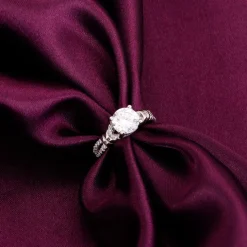 Silver Zircon Studded Ring
