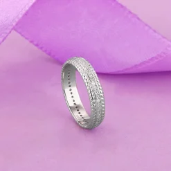 Silver Zircon Tiered Beauty Ring