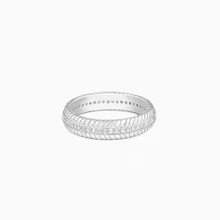 Silver Zircon Tiered Beauty Ring